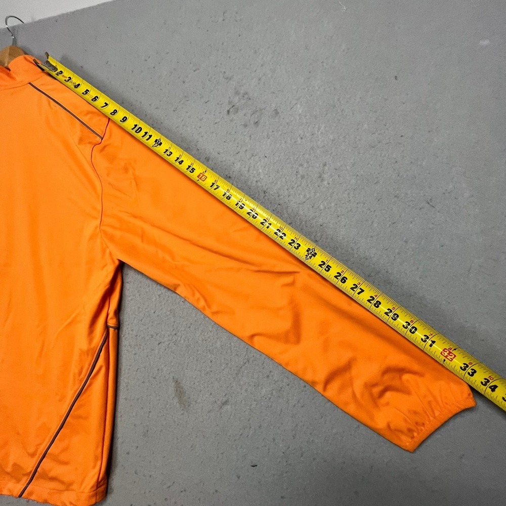 Clique Softshell Jacket Mens Large Orange Full Zip Reflective Piping NWT - Picture 8 of 8